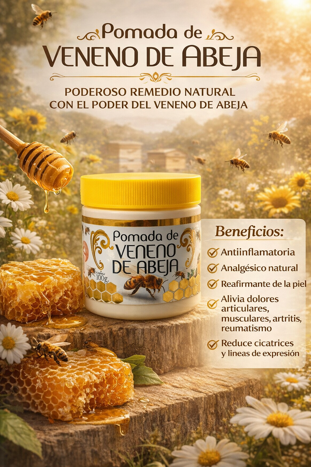 Pomada de veneno de abeja La Reyna